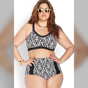 NWT Forever 21+ Plus two piece swimsuit XL
